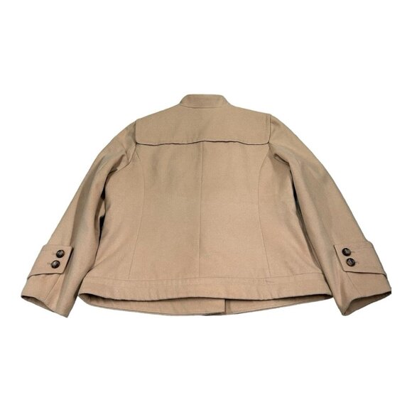 Chicos Winter Waist Casey Jacket Womens 3 (XL/16) Camel Tan Warm Stylish Coat - Picture 2 of 7